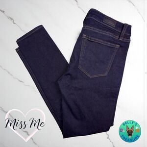 Miss Me Jeans Womens 28 x29 Dark Wash Skinny Mid Rise Stretch Elder Emo Rocker